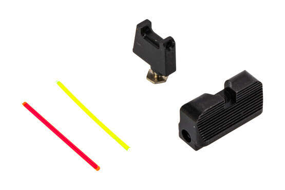 The Taran Tactical Fiber Optic Sight Set for Glock MOS platform is machined from steel